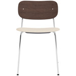 Co Upholstered Seat Dining Chair - Chrome / Dark Oak / Logan Jasmin