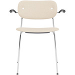 Co Upholstered Armchair - Chrome / Black Oak / Logan Jasmin