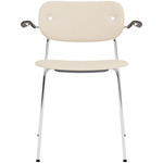 Co Upholstered Armchair - Chrome / Dark Oak / Logan Jasmin