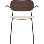 Co Upholstered Seat Armchair - Black / Dark Oak / Logan Jasmin