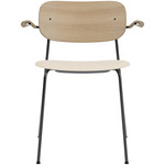 Co Upholstered Seat Armchair - Black / Natural Oak / Logan Jasmin