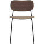 Co Upholstered Seat Dining Chair - Black / Dark Oak / Logan Flint