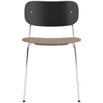 Co Upholstered Seat Dining Chair - Chrome / Black Oak / Logan Flint