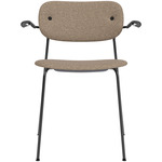 Co Upholstered Armchair - Black / Black Oak / Logan Flint