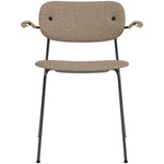 Co Upholstered Armchair - Black / Natural Oak / Logan Flint