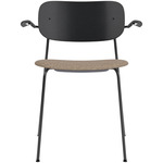 Co Upholstered Seat Armchair - Black / Black Oak / Logan Flint