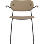 Co Upholstered Armchair - Black / Dark Oak / Sierra Stone Leather