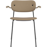 Co Upholstered Armchair - Black / Natural Oak / Sierra Stone Leather