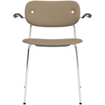 Co Upholstered Armchair - Chrome / Black Oak / Sierra Stone Leather