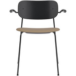 Co Upholstered Seat Armchair - Black / Black Oak / Sierra Stone Leather
