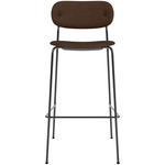 Co Upholstered Counter/Bar Chair - Black / Brown Boucle