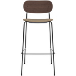 Co Upholstered Seat Counter/Bar Chair - Dark Stained Oak / Sierra Stone Leather