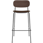 Co Upholstered Seat Counter/Bar Chair - Dark Stained Oak / Brown Boucle