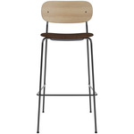 Co Upholstered Seat Counter/Bar Chair - Natural Oak / Brown Boucle