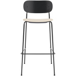 Co Upholstered Seat Counter/Bar Chair - Black Oak / Logan Jasmine