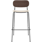 Co Upholstered Seat Counter/Bar Chair - Dark Stained Oak / Logan Jasmine