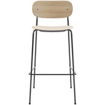 Co Upholstered Seat Counter/Bar Chair - Natural Oak / Logan Jasmine