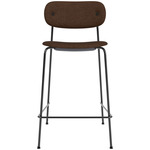 Co Upholstered Counter/Bar Chair - Black / Brown Boucle