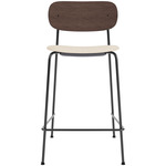 Co Upholstered Seat Counter/Bar Chair - Dark Stained Oak / Logan Jasmine