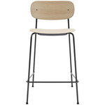 Co Upholstered Seat Counter/Bar Chair - Natural Oak / Logan Jasmine