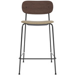 Co Upholstered Seat Counter/Bar Chair - Dark Stained Oak / Logan Flint