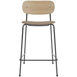 Co Upholstered Seat Counter/Bar Chair - Natural Oak / Logan Flint