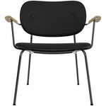 Co Upholstered Lounge Chair - Black / Natural Oak / Sierra Black Leather
