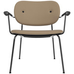 Co Upholstered Lounge Chair - Black / Black Oak / Sierra Stone Leather