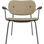 Co Upholstered Lounge Chair - Black / Black Oak / Beige Boucle