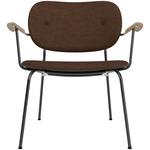 Co Upholstered Lounge Chair - Black / Natural Oak / Brown Boucle