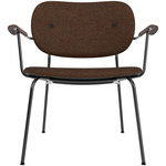 Co Upholstered Lounge Chair - Black / Dark Oak / Brown Boucle