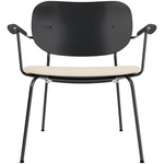 Co Upholstered Seat Lounge Chair - Black / Black Oak / Logan Jasmin