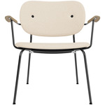 Co Upholstered Lounge Chair - Black / Natural Oak / Logan Jasmin