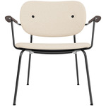 Co Upholstered Lounge Chair - Black / Dark Oak / Logan Jasmin