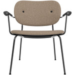 Co Upholstered Lounge Chair - Black / Black Oak / Logan Flint