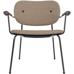 Co Upholstered Lounge Chair - Black / Dark Oak / Logan Flint