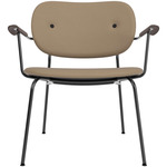 Co Upholstered Lounge Chair - Black / Dark Oak / Sierra Stone Leather