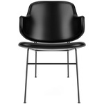 Penguin Fully Upholstered Lounge Chair - Black / Black Aida Leather