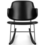 Penguin Fully Upholstered Rocking Chair - Black / Black Aida Leather
