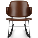 Penguin Fully Upholstered Rocking Chair - Black / Brown Aida Leather
