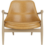 Elizabeth Lounge Chair - Natural Oak / Cognac Aida Leather