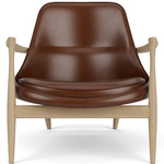 Elizabeth Lounge Chair - Natural Oak / Aida Brown Leather
