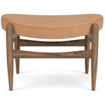 Elizabeth Ottoman - Walnut / Dunes Camel Leather