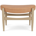 Elizabeth Ottoman - Natural Oak / Dunes Camel Leather
