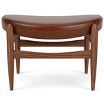 Elizabeth Ottoman - Walnut / Aida Brown Leather