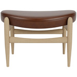 Elizabeth Ottoman - Natural Oak / Aida Brown Leather