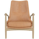The Seal Lounge Chair - Oak / Dunes Camel Leather