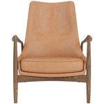 The Seal Lounge Chair - Walnut / Dunes Camel Leather