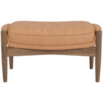 Seal Ottoman - Walnut / Dunes Camel Leather