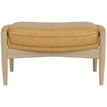 Seal Ottoman - Natural Oak / Cognac